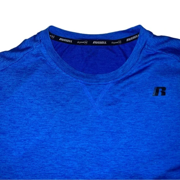 Russell DRI-power Blue Athletic Men's Shirt Size Medium - Picture 3 of 5